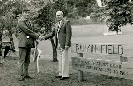 Stuart Rankin (right) with Paul Sheehan (left), 1986.